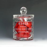 Small 5" Optical Crystal Biscuit Barrel