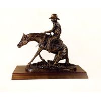 "In The Dirt" Sliding Reining Horse