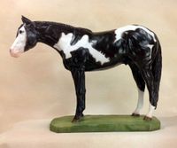 Full Body Large Size "Overo Paint Horse" Statue