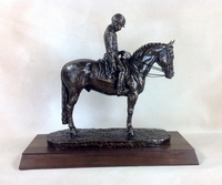"Dressage Salute" in Antique Bronze