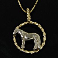 Twisted Rope Quarter Horse Necklace