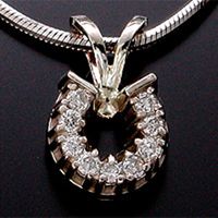 Diamond Horseshoe Pendant