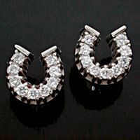 Diamond Horseshoe Earrings