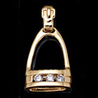 Diamond Stirrup Pendant