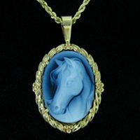 Cameo Horse Head Pendant