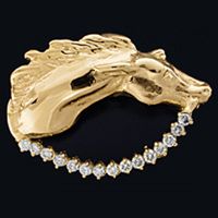 Horse Head Diamond Rein Pendant