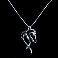 Wire Swirl Horse Head & CZ Eye