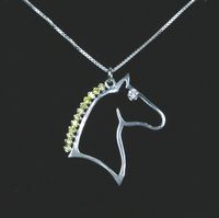 Outline Horsehead With a CZ Eye & Mane