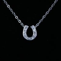 CZ Covered Horseshoe Necklace