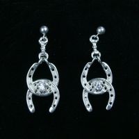 Bit & Horseshoe Dangle Earrings