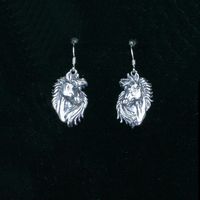 Windblown Horse Head Earrings