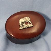 Leather Oval Box