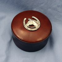 Leather Round Box