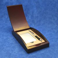 Wood Box w/calculator & Pen